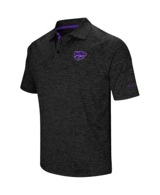 Men's Black Kansas State Wildcats Down Swing Polo Shirt