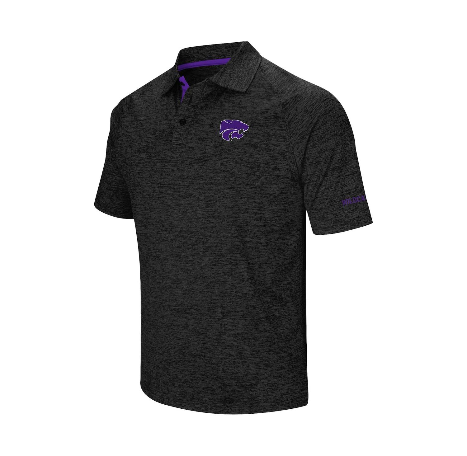 Men's Black Kansas State Wildcats Down Swing Polo Shirt
