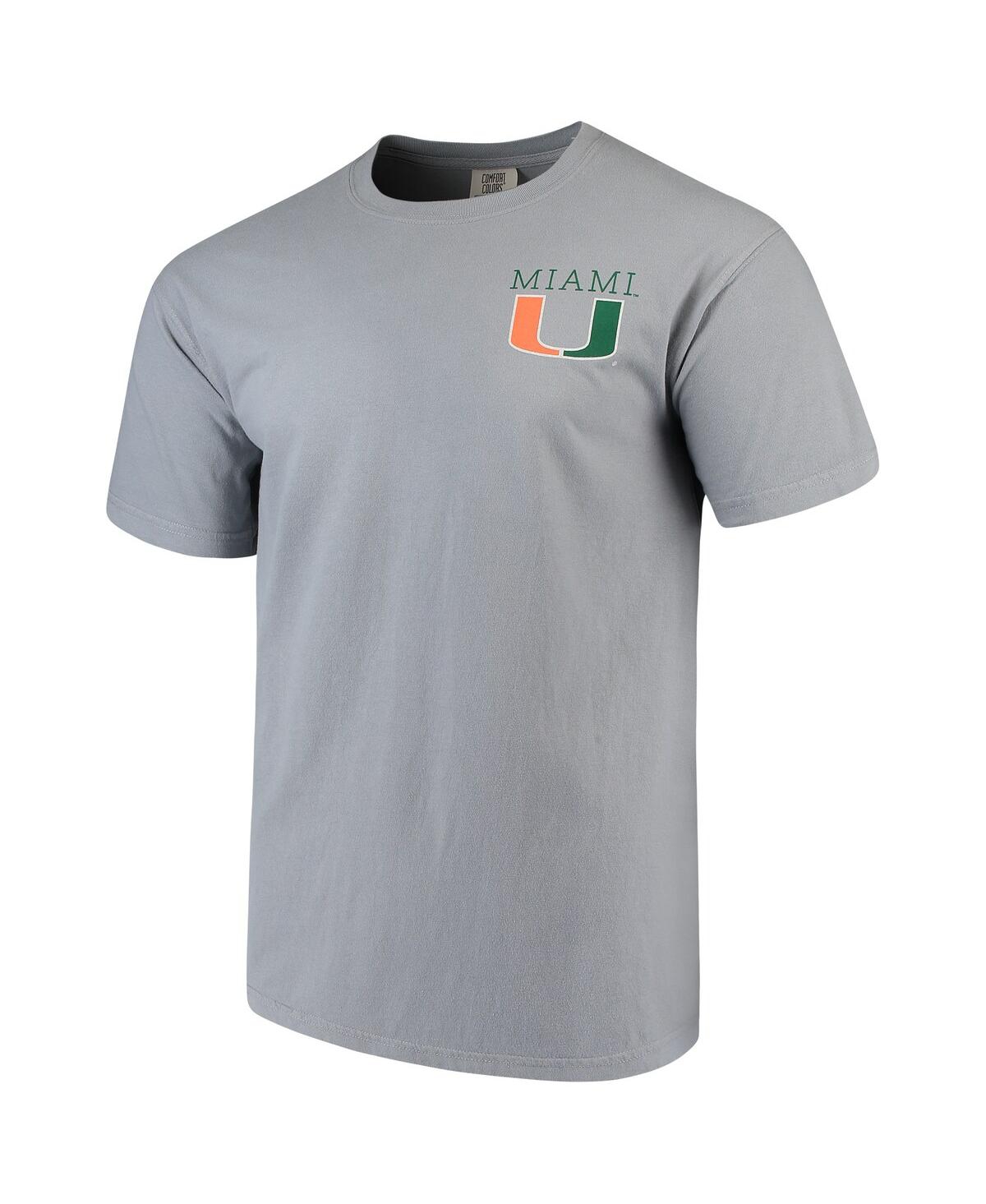Men'sMiami Hurricanes Comfort Colors Campus Scenery T-shirt - Gray