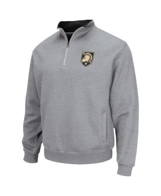 Men's Heathered Gray Army Black Knights Tortugas Team Logo Quarter-Zip Jacket