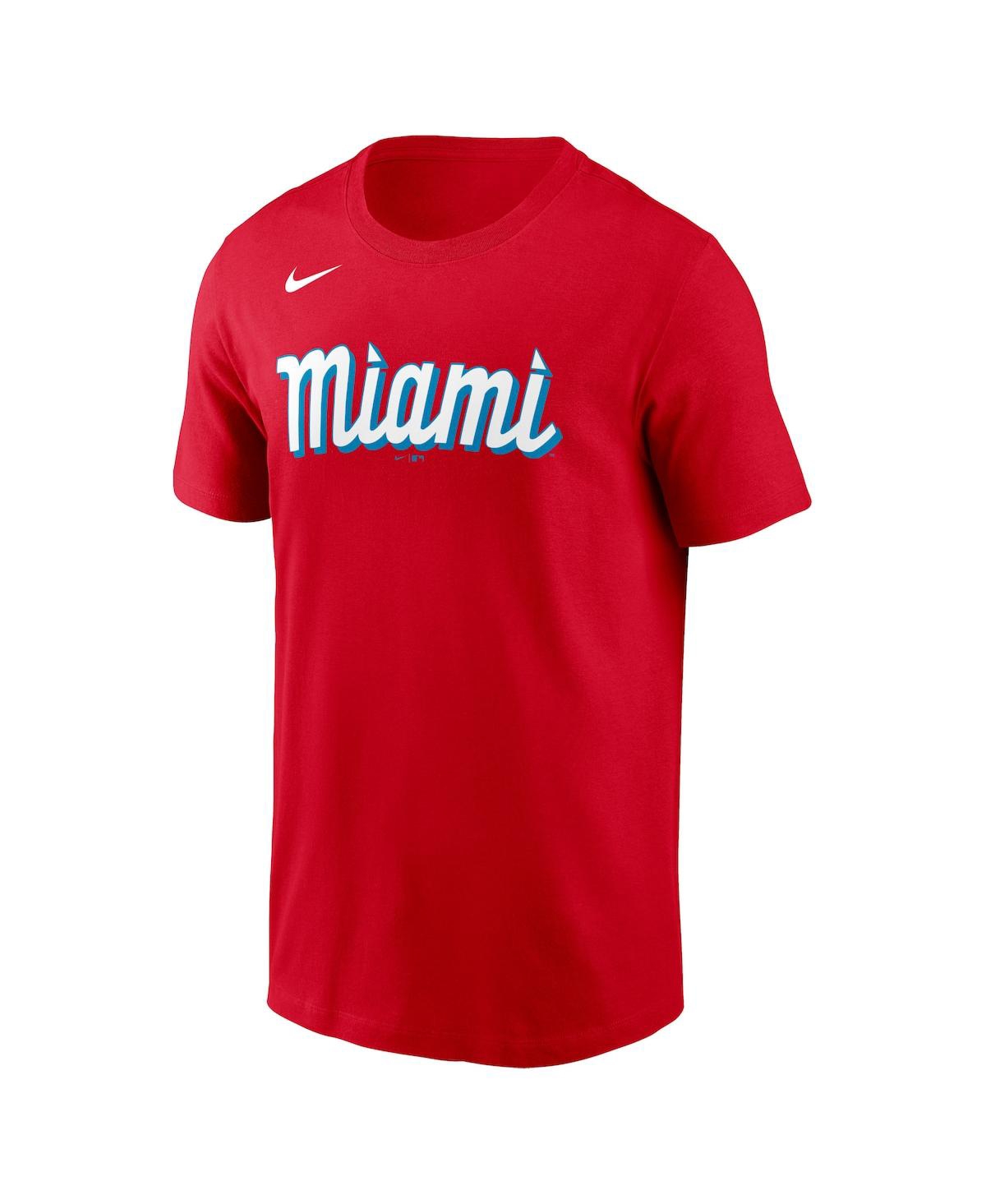 Men's Nike Jazz ChisholmMiami Marlins City Connect Name and Number T-shirt - Red