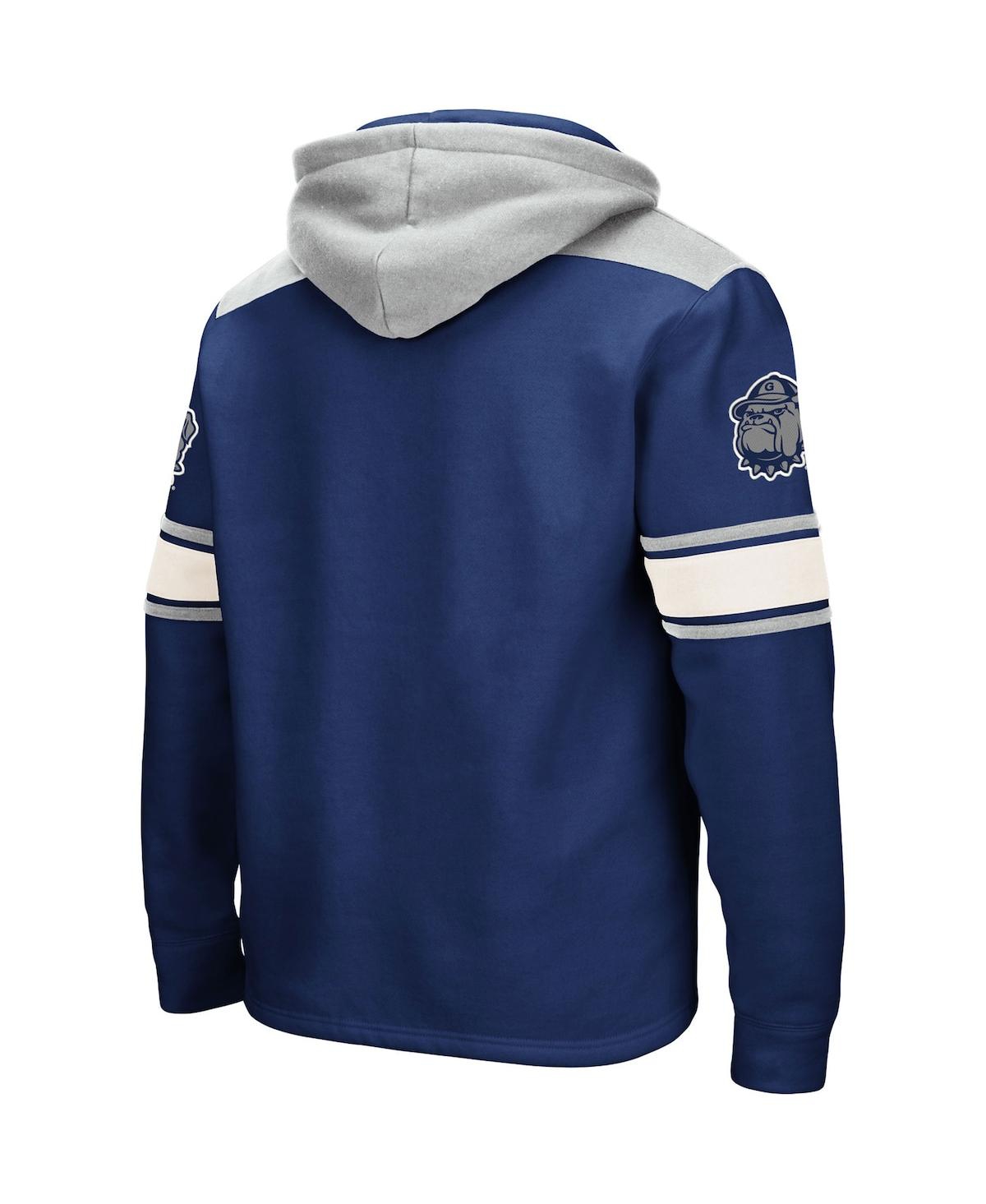 Men's Colosseum Navy Georgetown Hoyas 2.0 Lace-Up Logo Pullover Hoodie