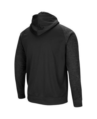Men's Black Air Force Falcons Blackout 3.0 Tonal Raglan Full-Zip Hoodie