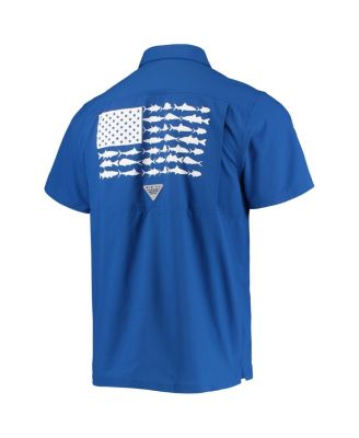 Men's PFG Royal Kentucky Wildcats Slack Tide Camp Button-Up Shirt