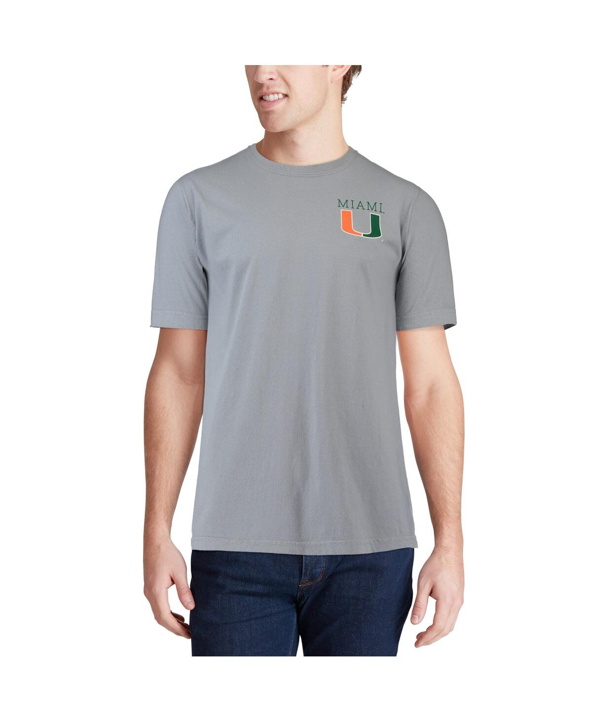 Men'sMiami Hurricanes Comfort Colors Campus Scenery T-shirt - Gray