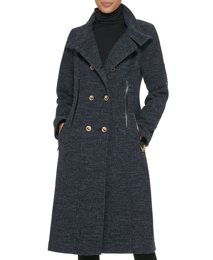 GUESS Double-Breasted Walker Coat & Reviews - Coats & Jackets - Women ...