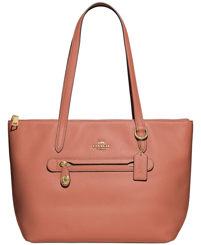 COACH Taylor Large Tote in Pebble Leather & Reviews - Handbags &  Accessories - Macy's