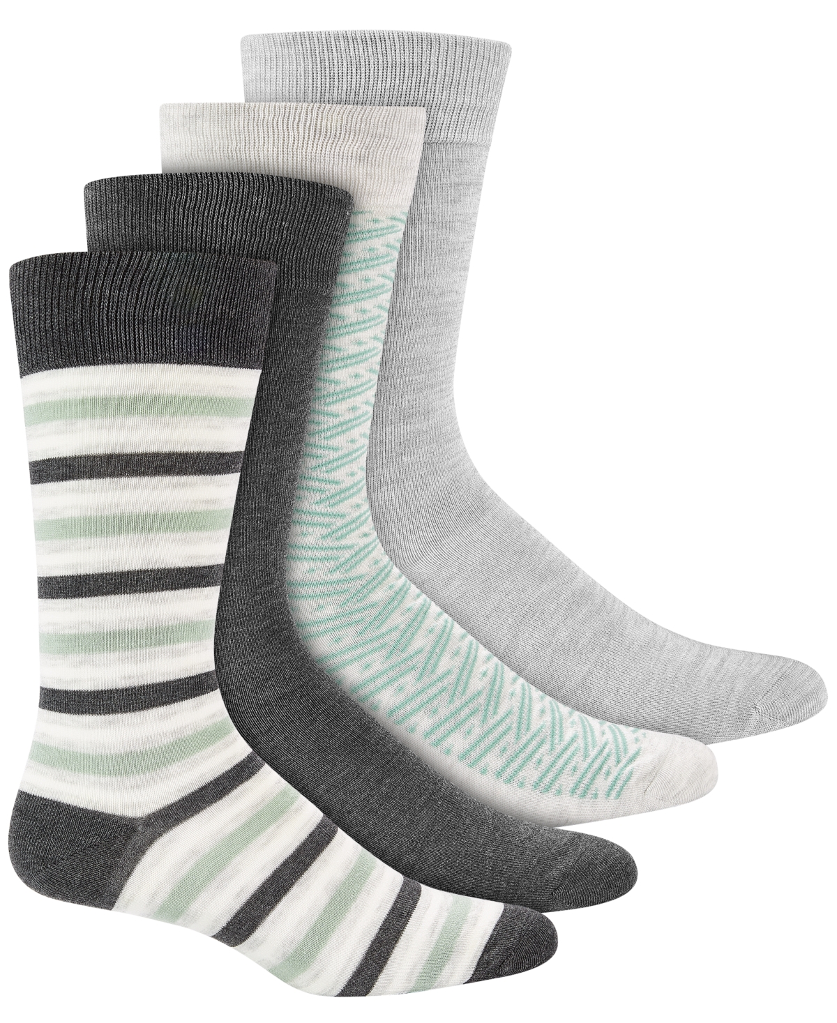 Alfani Men's 4pk. Crew Socks, Created For Macy's In Grey/ Green