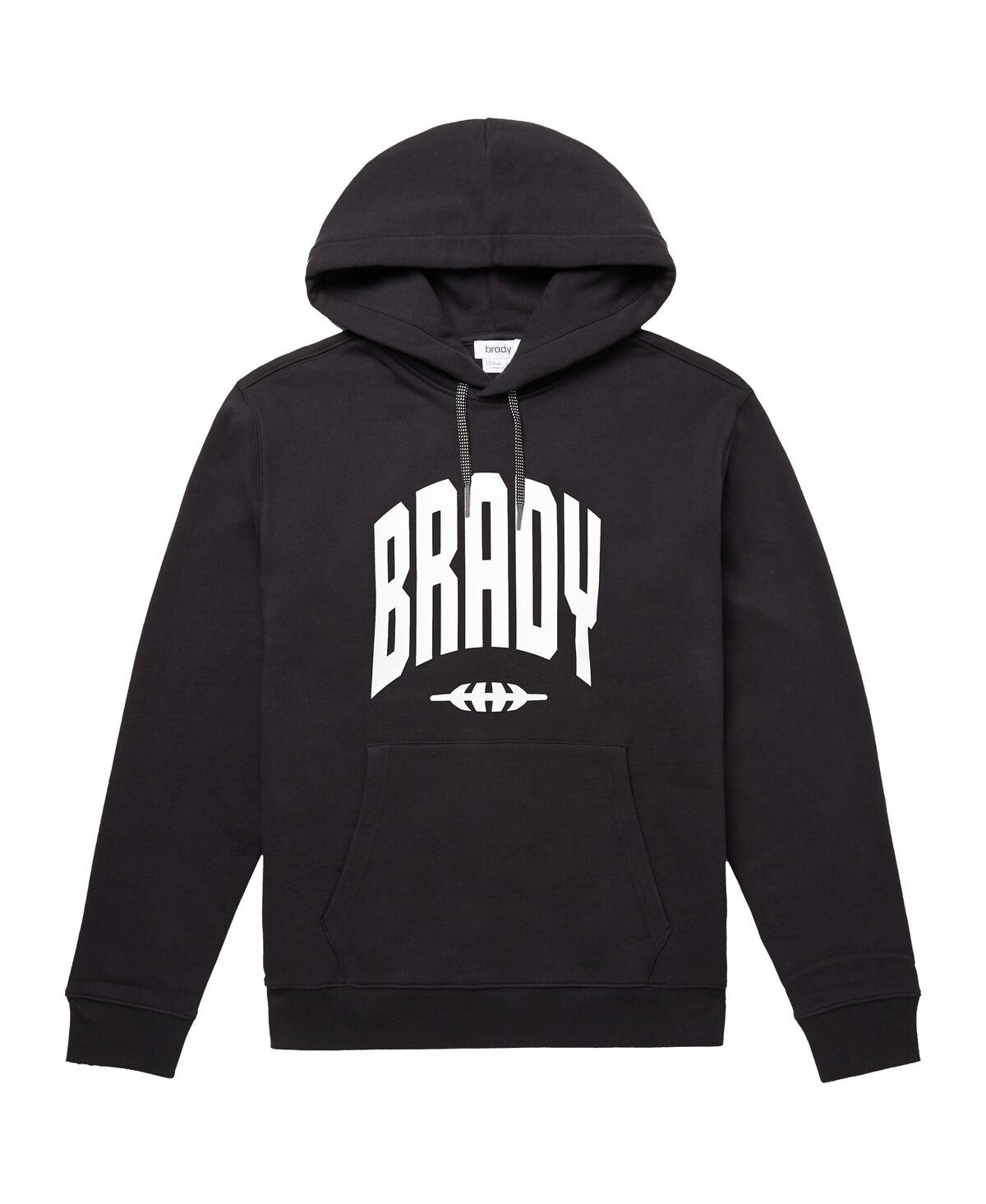 Shop Brady Men's  Black Varsity Pullover Hoodie