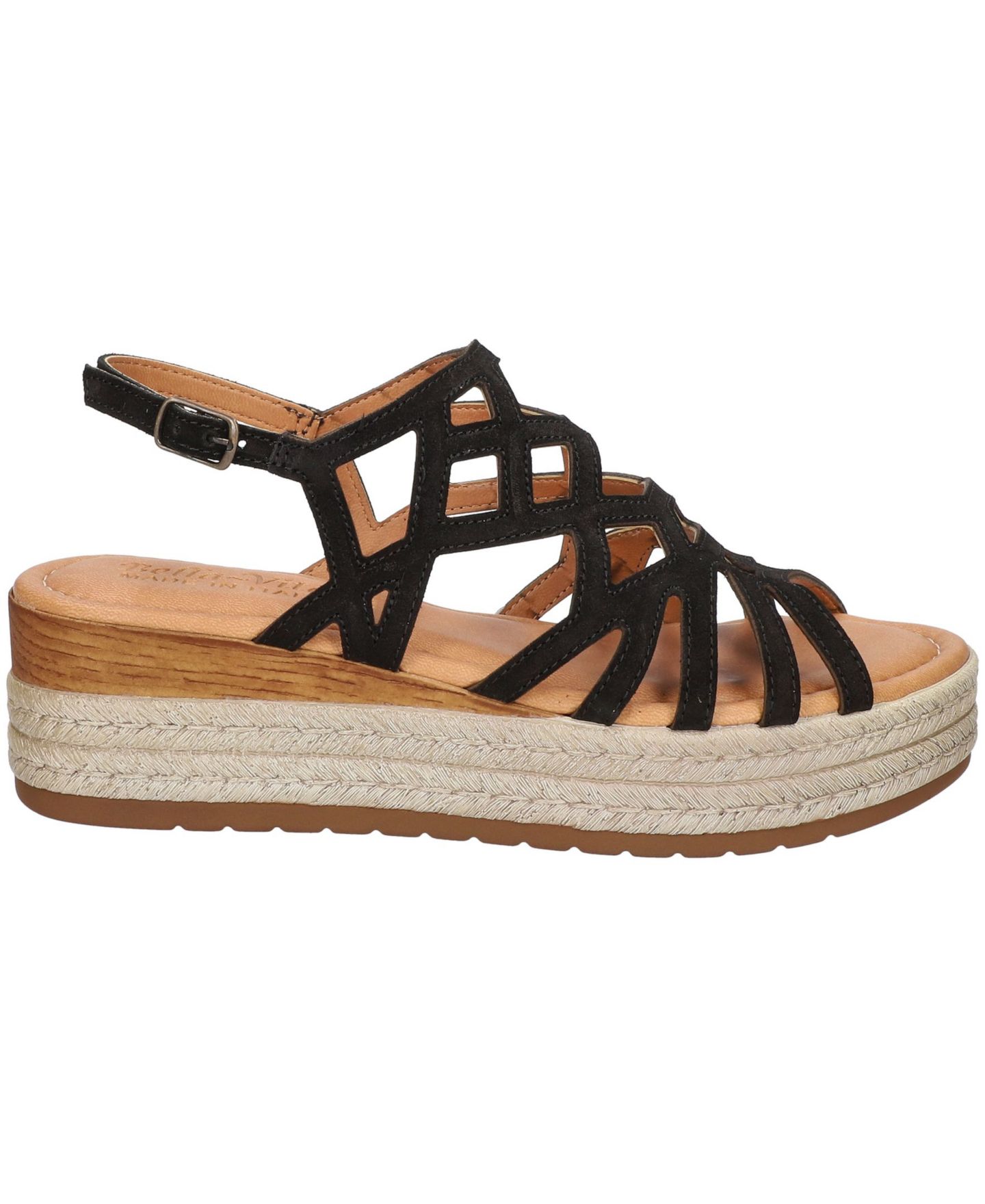 Женские сандалии Bella Vita Zip-Italy Wedge, цвет: Чёрный замшевый кожаный — фото 3