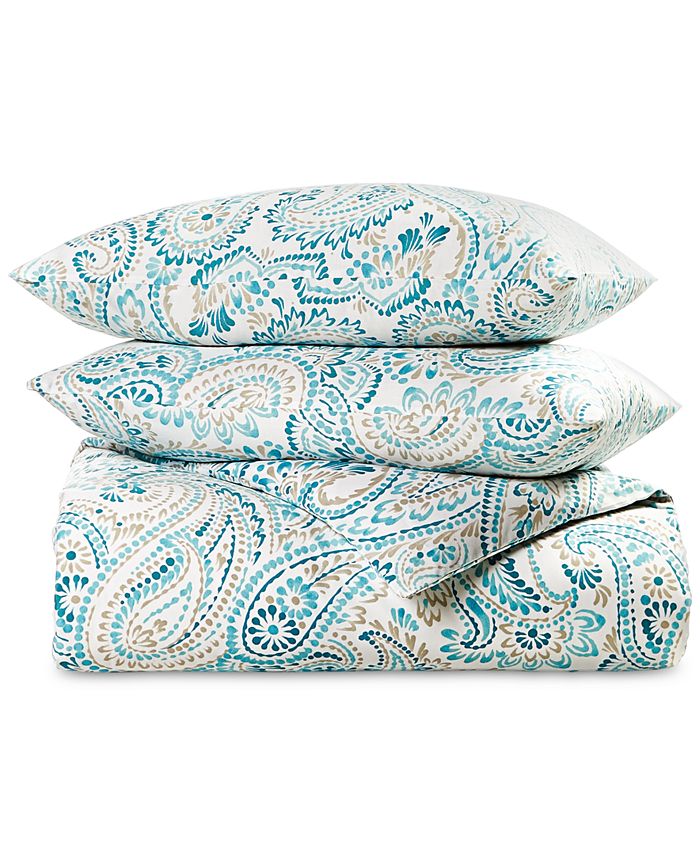 Charter Club Azure Paisley Duvet Cover Sets, Created for Macy's - Macy's
