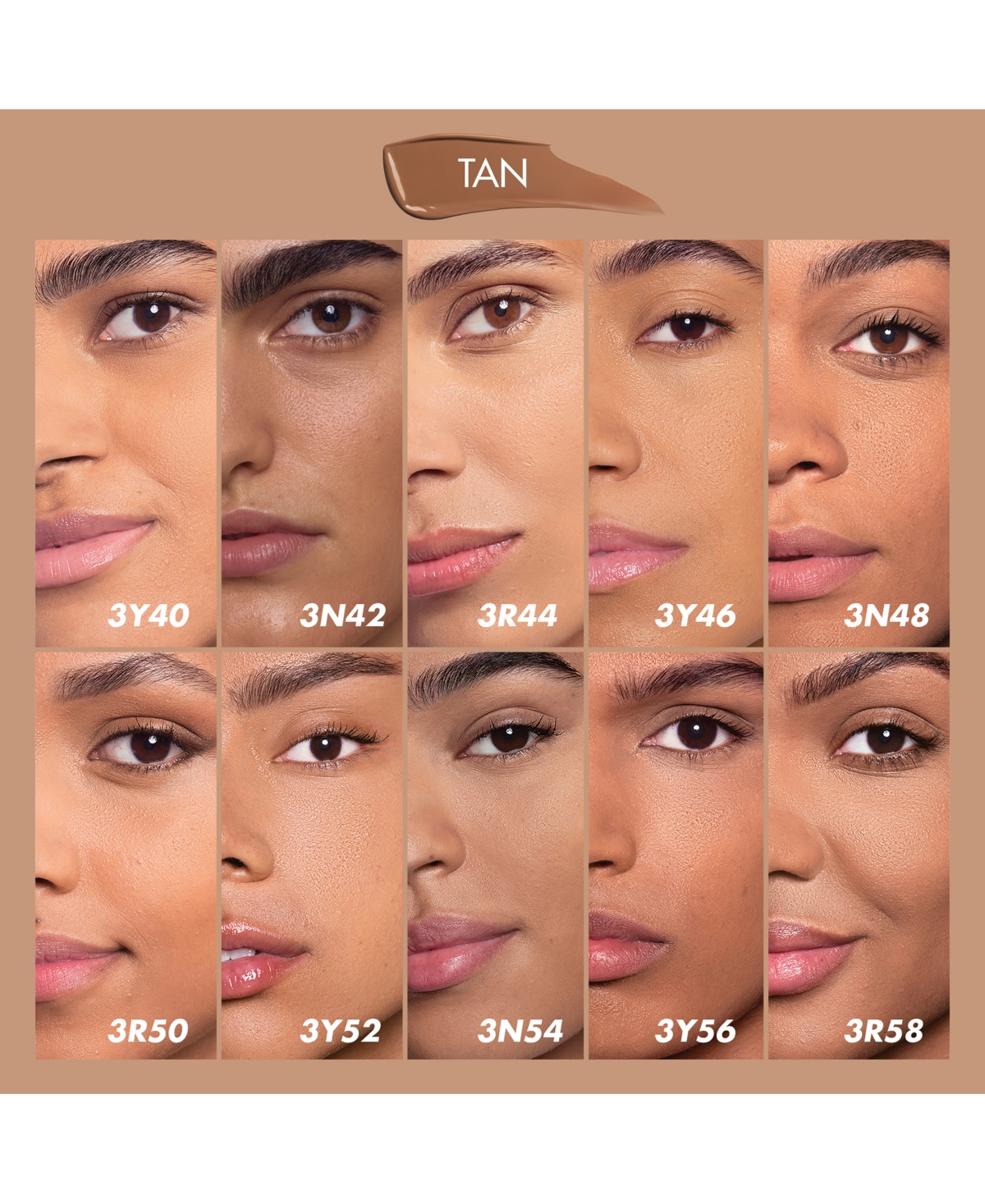Make Up For Ever Hd Skin Waterproof Natural Matte Foundation - 3N54 - Hazelnut (For Tan skin tones with