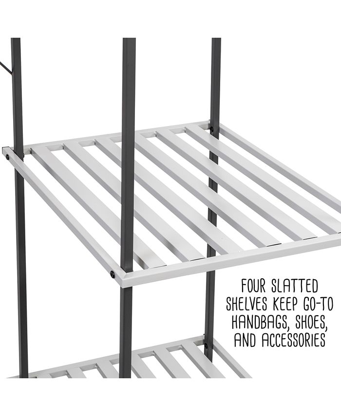 Honey Can Do Freestanding Metal Open Closet Wardrobe Macy's
