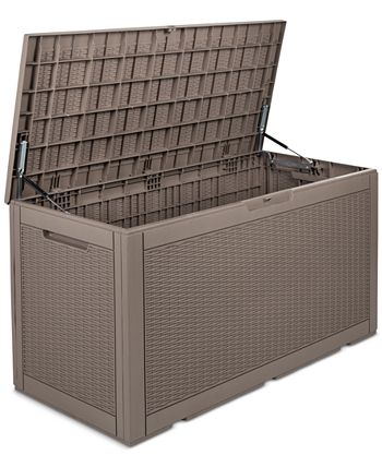 As Is Honey-Can-Do Large Outdoor Storage Deck Box, 100-Gallon 