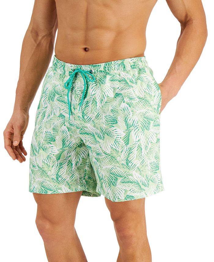 Club Room Men's Tropical 7" Swim Trunks, Created for Macy's Macy's