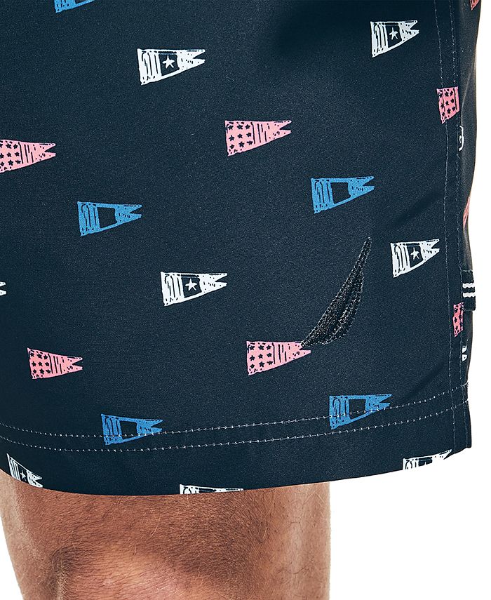 Nautica Mens Quick Dry Printed 18 Board Shorts And Reviews Swimwear