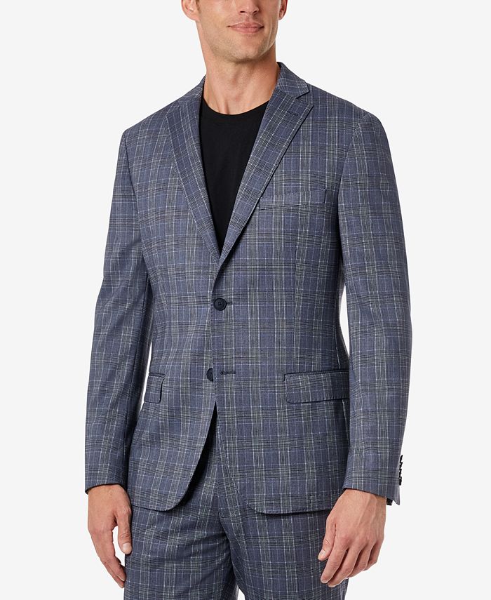 Michael Kors Men's Modern-Fit Plaid Knit Suit Jacket & Reviews - Suits &  Tuxedos - Men - Macy's