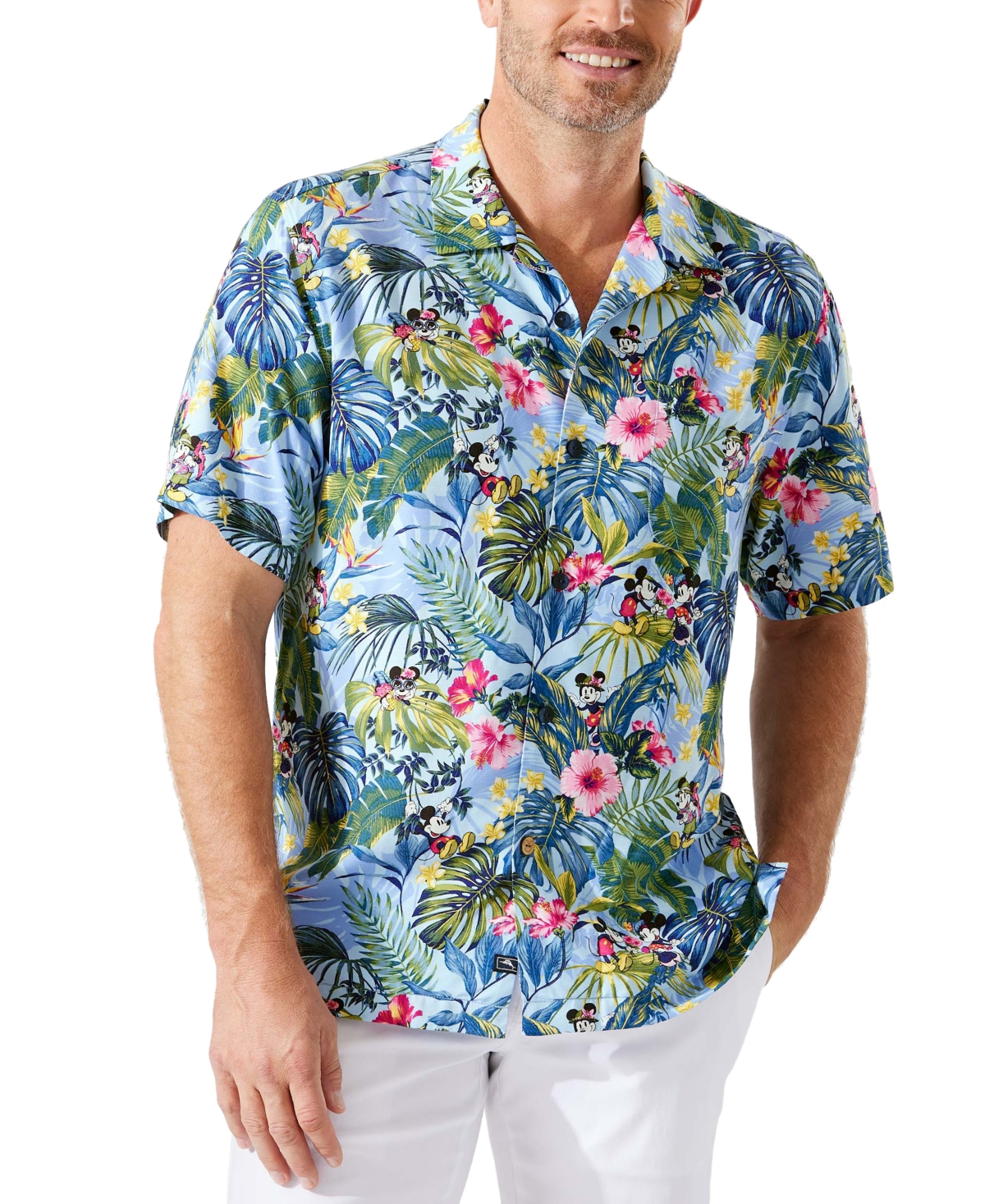 Tommy Bahama Men's Jungle Jubilee Mickey & Minnie Mouse Tropical