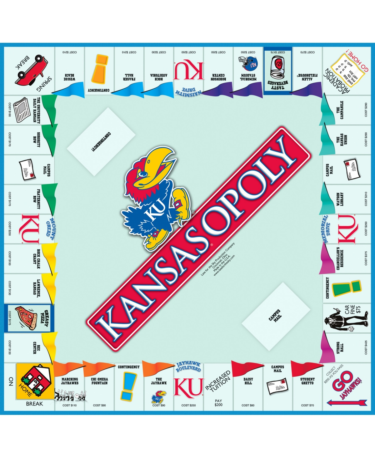 Late For The Sky Kansasopoly Board Game In Multi