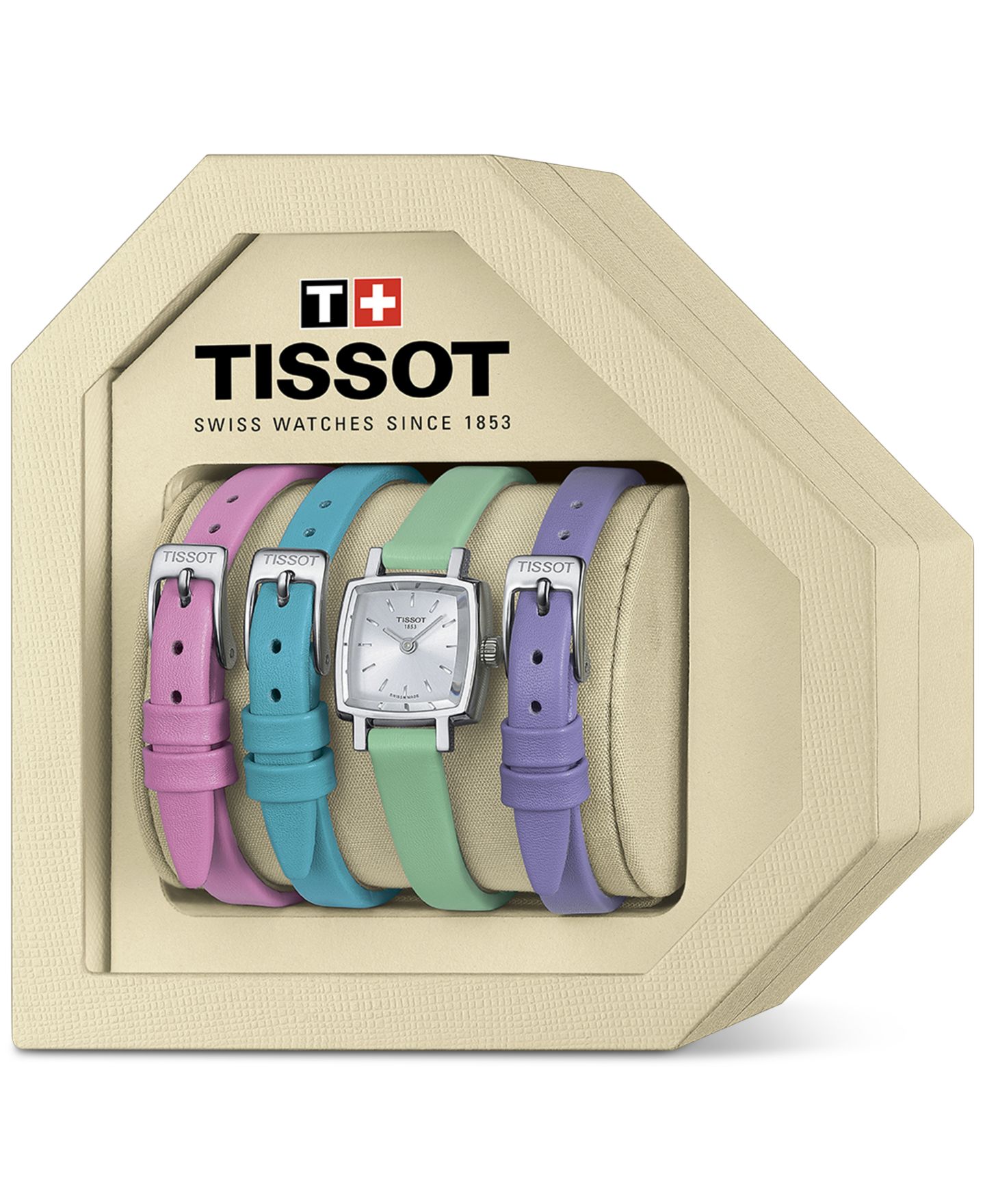 Женские часы Tissot Lovely Summer Interchangeable Leather Strap Watch 20mm — фото 7