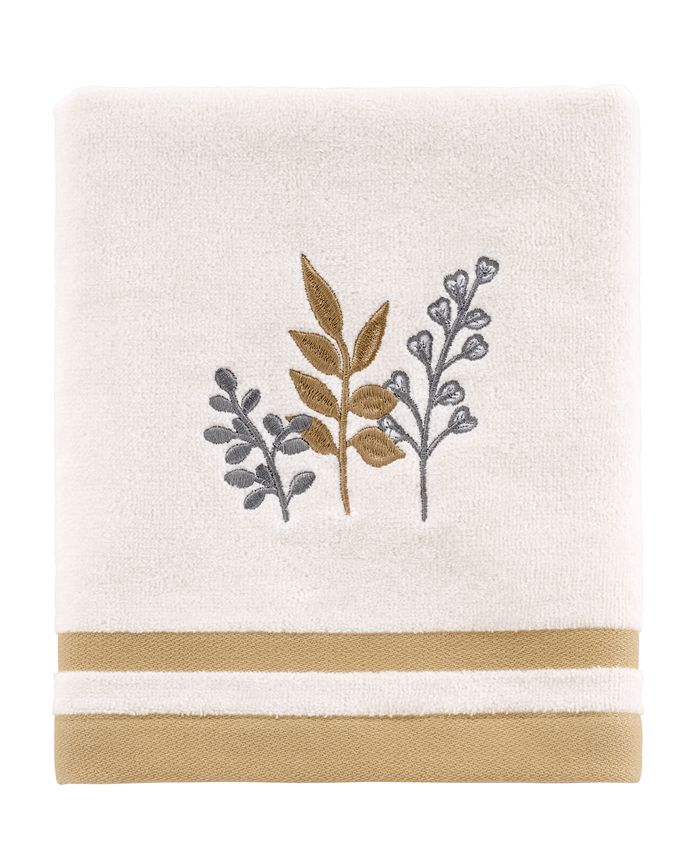 Avanti Sketched Flower Hand Towel Macy's
