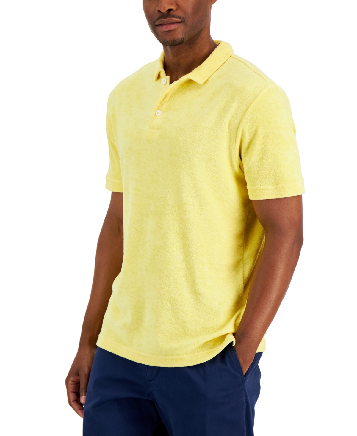 CLUB ROOM MEN'S REVERSE TERRY POLO, CREATED FOR MACY'S