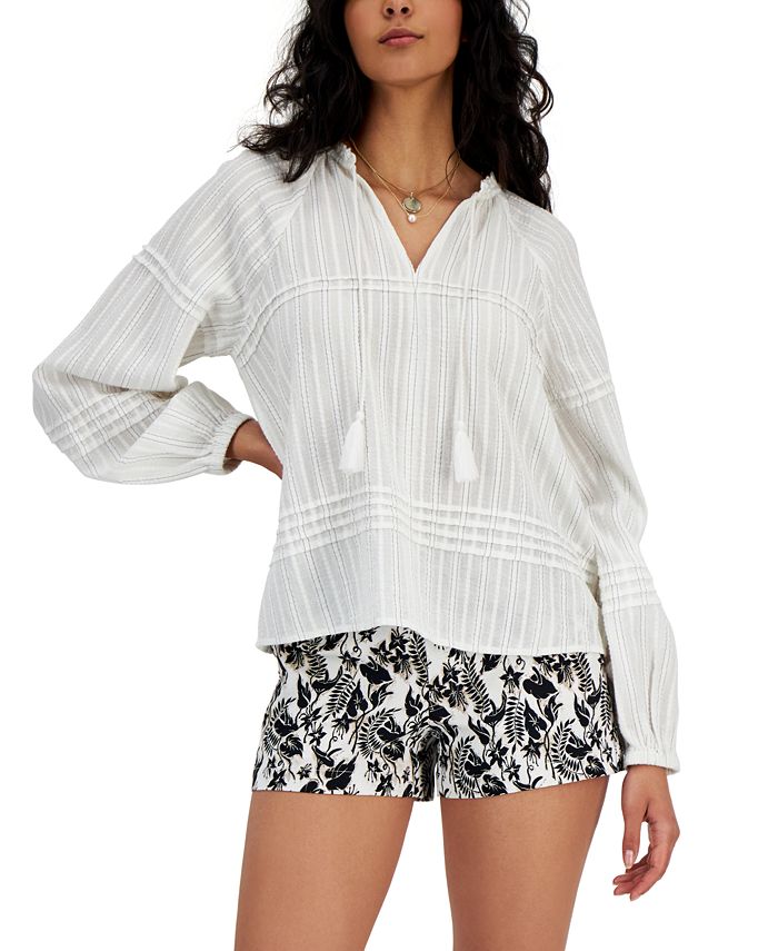 Macys womens peasant tops store