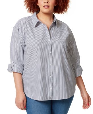 売れ筋商品|||グロリアバンデービルト カットソー トップス レディース Plus Size Amanda Cotton Oversized Printed Shirt Oleander Garden グロリアバンデービルト レディース カットソー トップス Plus