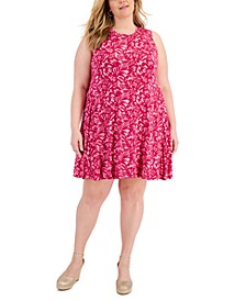 Plus Size Printed Flip Flop Dress, Created for Macy's