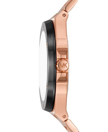 Michael Kors Men's Lennox Chronograph Rose Gold-Tone Stainless Steel  Bracelet Watch - Macy's