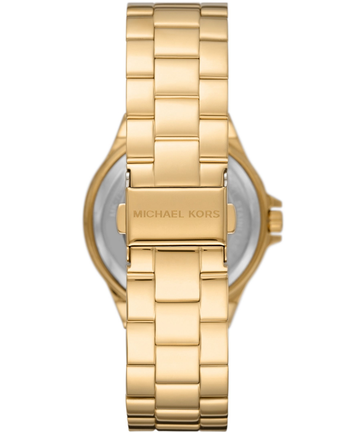 Shop Michael Kors Women's Lennox Three Hand Gold-tone Stainless Steel Bracelet Watch 37mm
