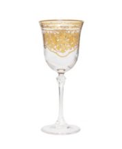 Classic Touch Set of 6 Water Glasses with Rich Design