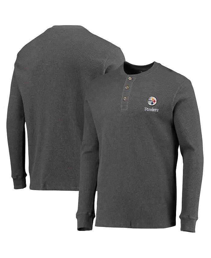 Steelers long sales sleeve polo shirt