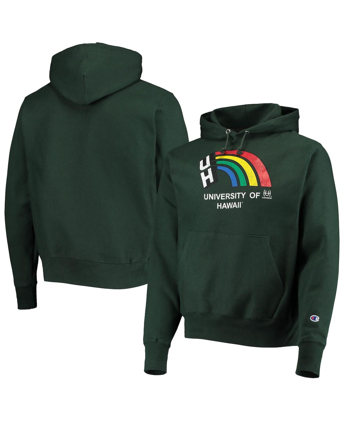 Men's Champion Green Hawaii Warriors Vault Logo Reverse Weave Pullover Hoodie