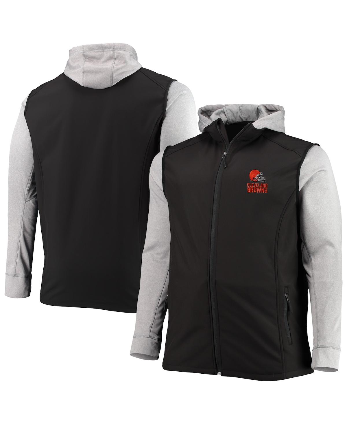 Men's Dunbrooke Black and Gray Cleveland Browns Big and Tall Alpha Full-Zip Hoodie Jacket - Black, Gray