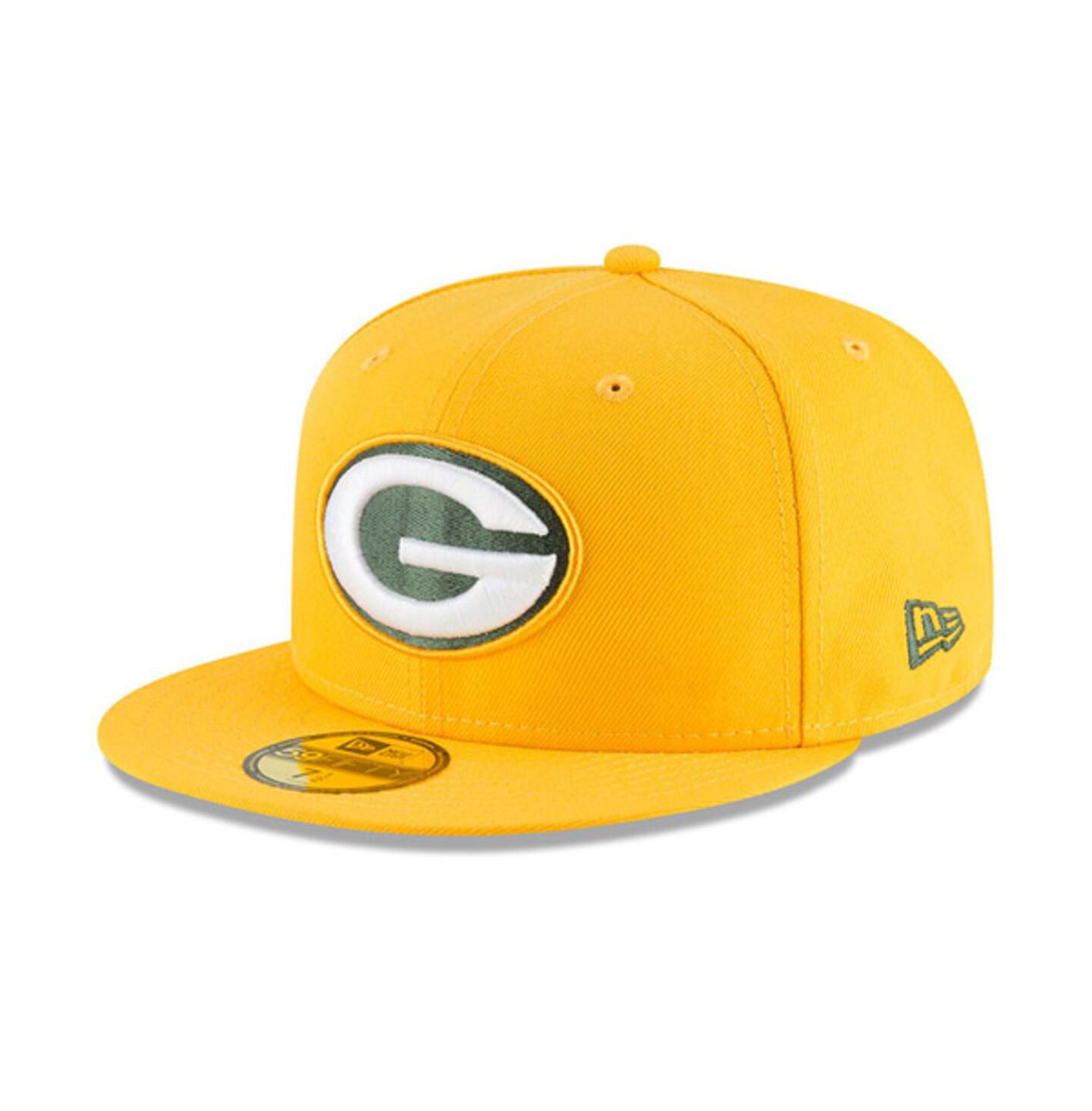 Мужская кепка New Era Gold Green Bay Packers Omaha 59Fifty Hat — фото 2