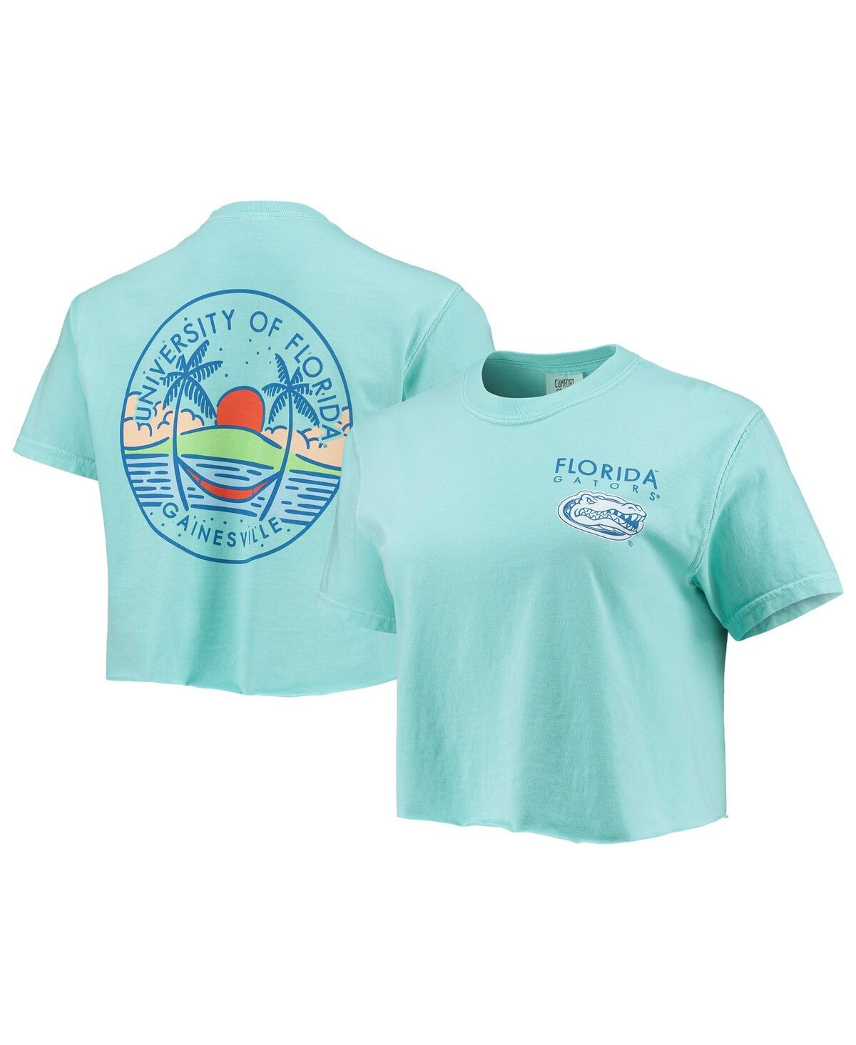 Women'sFlorida Gators Circle Scene Comfort Colors Crop Top - Mint