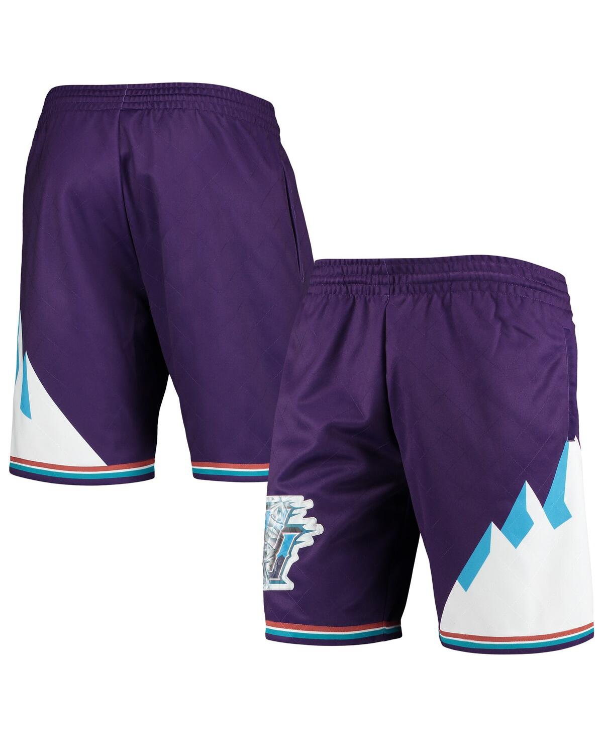 Men's Mitchell NessUtah Jazz 1996 Hardwood Classics 75th Anniversary Swingman Shorts - Purple