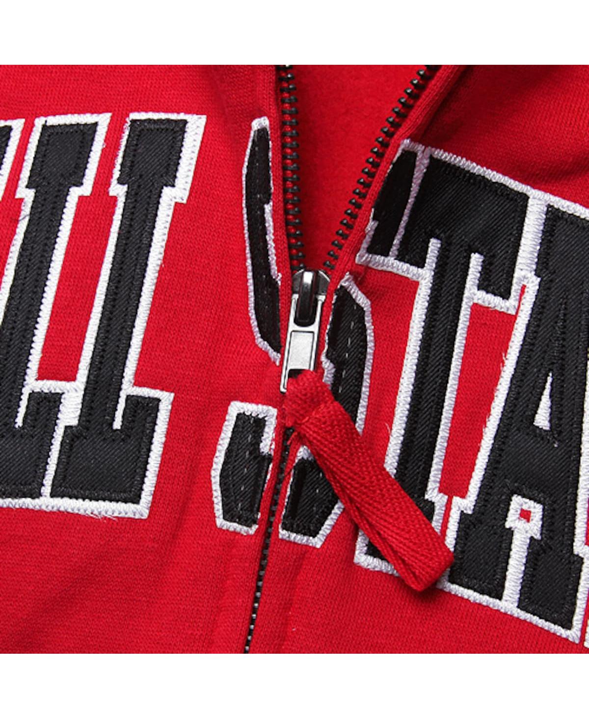 Women's Stadium AthleticBall State Cardinals Arched Name Full-Zip Hoodie - Cardinal