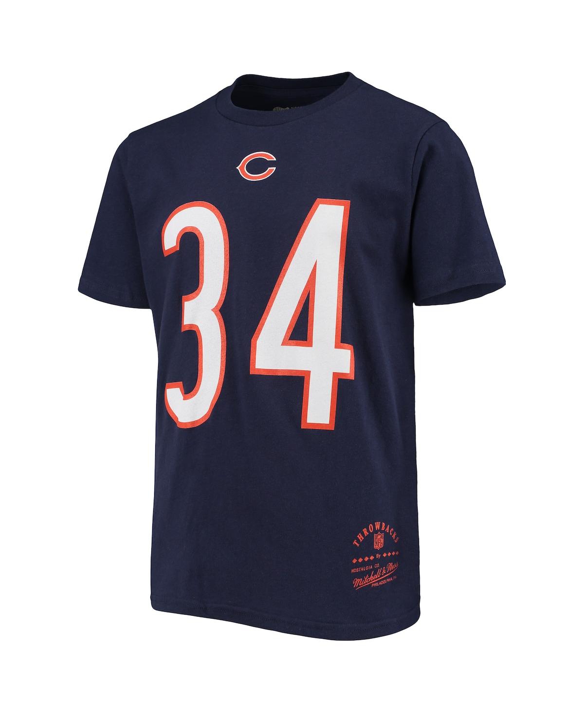 Big Boys Mitchell & Ness Walter PaytonChicago Bears Retired Retro Player Name and Number T-shirt - Navy