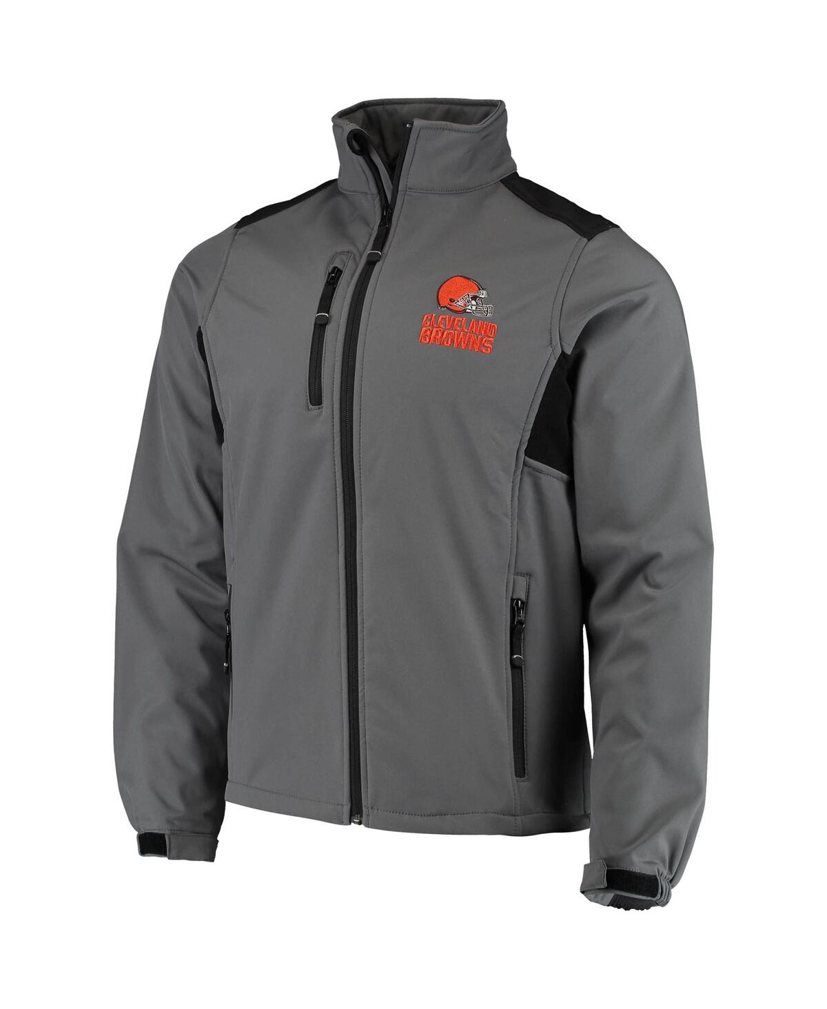 Shop Dunbrooke Men's  Charcoal Cleveland Browns Circle Softshell Fleece Full-zip Jacket