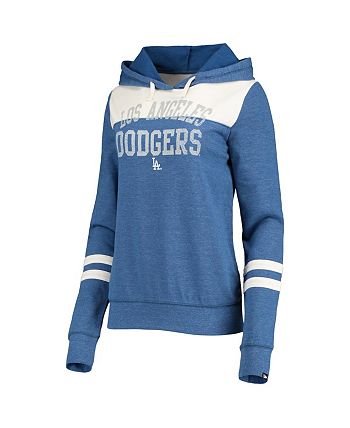 New Era Women's Heathered Royal, White Los Angeles Dodgers Colorblock  Tri-Blend Pullover Hoodie - Macy's