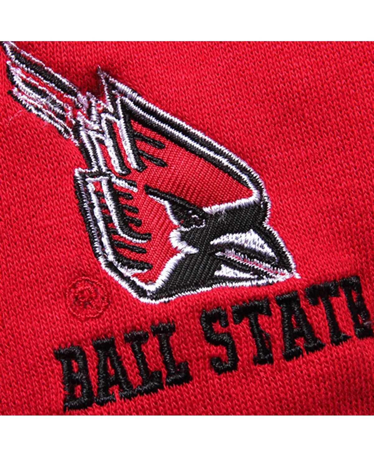 Women's Stadium AthleticBall State Cardinals Arched Name Full-Zip Hoodie - Cardinal