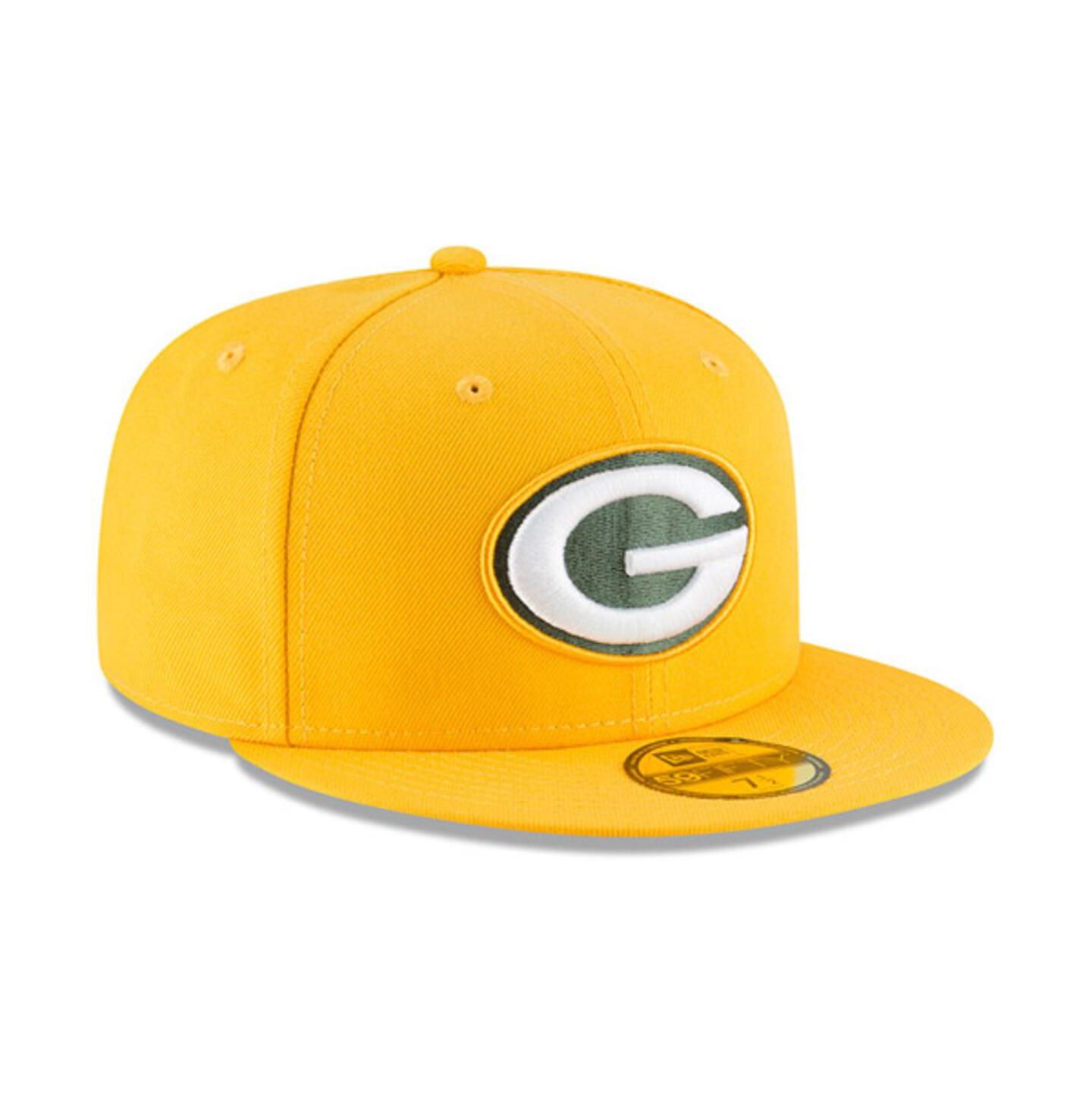 Мужская кепка New Era Gold Green Bay Packers Omaha 59Fifty Hat — фото 4