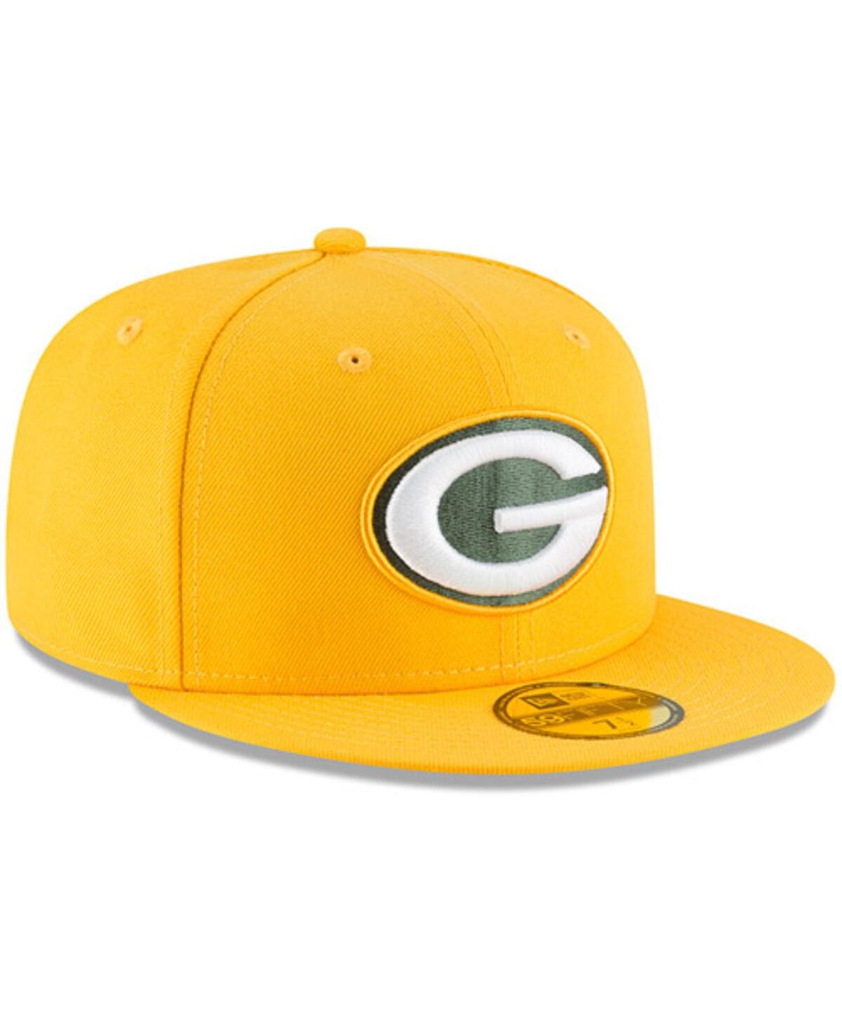 Shop New Era Men's  Gold Green Bay Packers Omaha 59fifty Hat