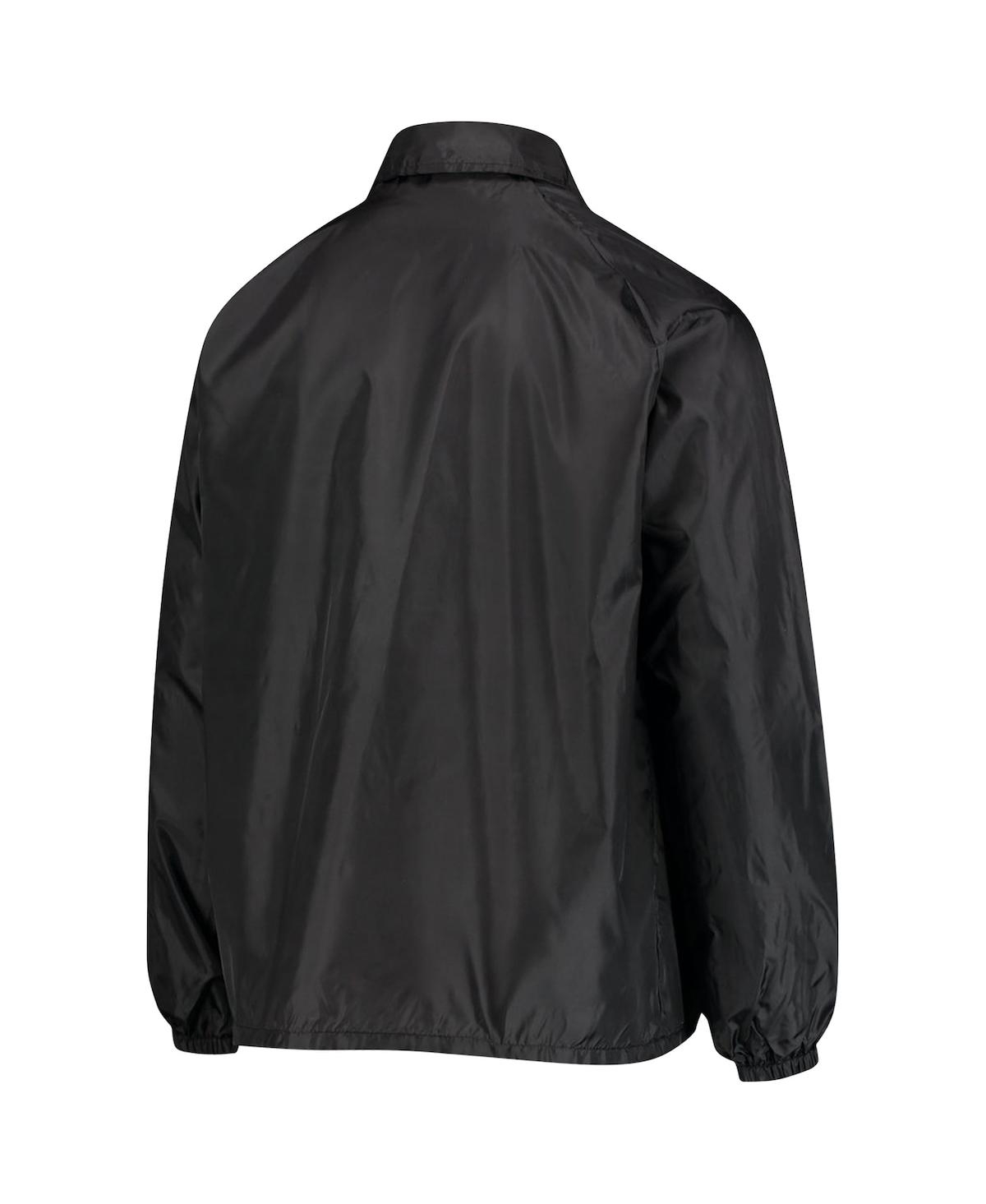 Men'sNew Orleans Saints Coaches Classic Raglan Full-Snap Windbreaker Jacket - Black