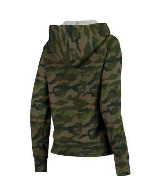 Women's Camo New Orleans Saints Raglan Full-Zip Hoodie