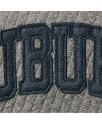 Women's Heathered Gray Auburn Tigers Moose Applique Quilted Pullover Sweatshirt