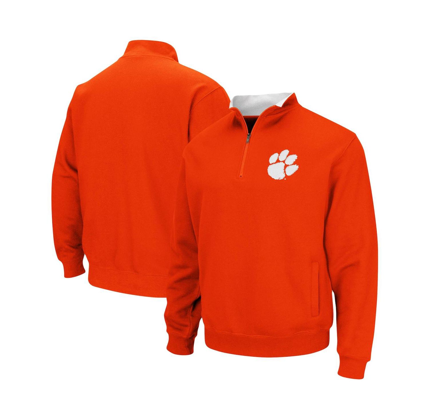 Men's Orange Clemson Tigers Big and Tall Tortugas Quarter-Zip Jacket
