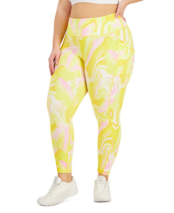 ID Ideology Plus Size Whirl-Print 7/8 Leggings, Created for Macy's - Macy's